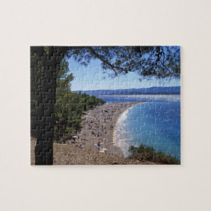 Croatia, Brac Island, Bol, Golden Cape Beach Jigsaw Puzzle