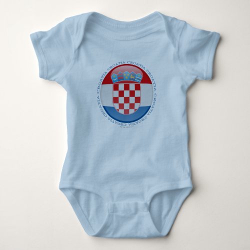 Croatia Bubble Flag Baby Bodysuit