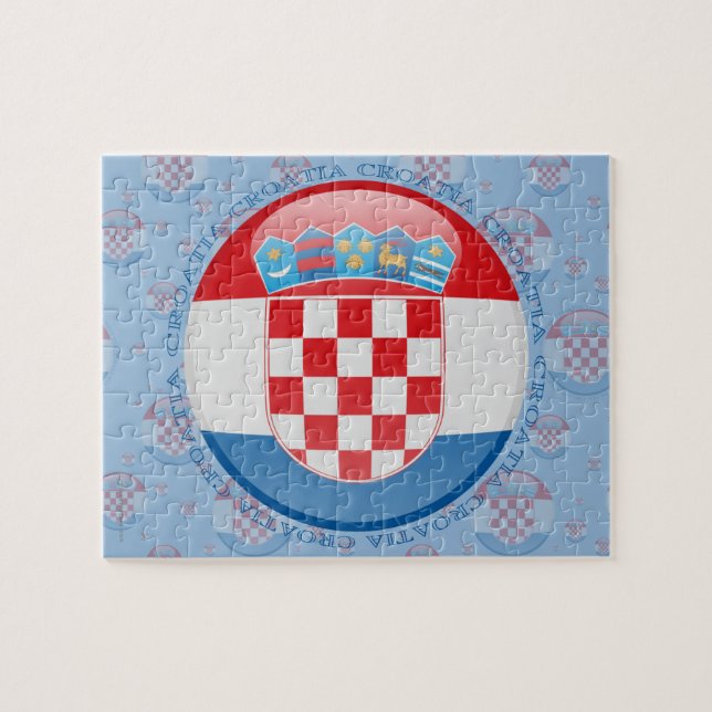 Croatia Bubble Flag Jigsaw Puzzle (Horizontal)
