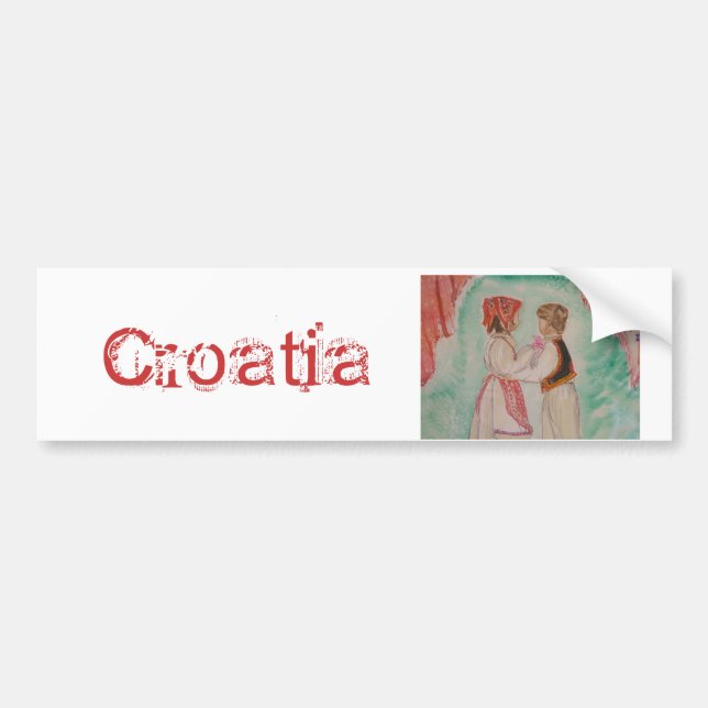 Croatia Bumper Sticker (Front)