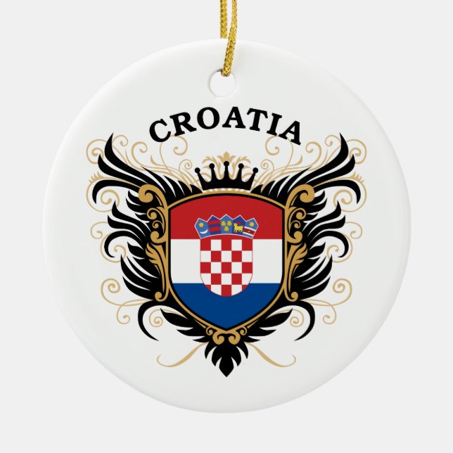 Croatia Ceramic Ornament (Front)