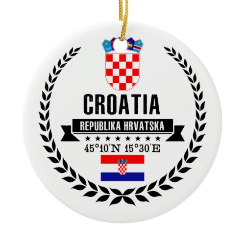 Croatia Ceramic Ornament