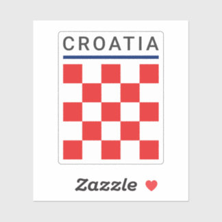 Croatia Checkerboard Sticker