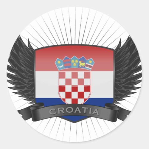 CROATIA CLASSIC ROUND STICKER