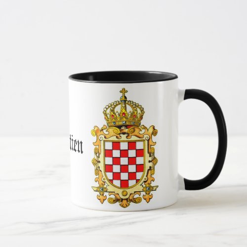 Croatia Coat of Arms c1900 Mug