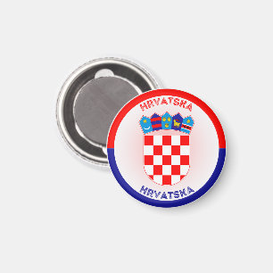 Croatia Coat of Arms Circle Shape Magnet