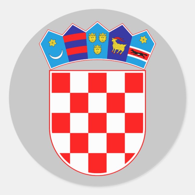 Croatia coat of arms classic round sticker (Front)