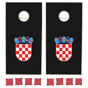 Croatia coat of arms cornhole set
