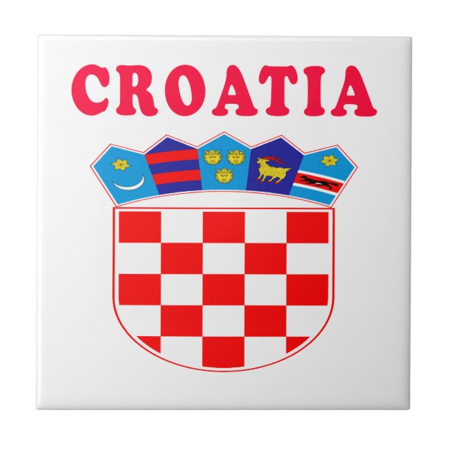 Croatia Coat Of Arms Designs Ceramic Tile (Front)