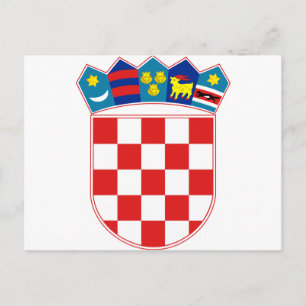 Croatia Coat of arms HR Hrvatska Postcard