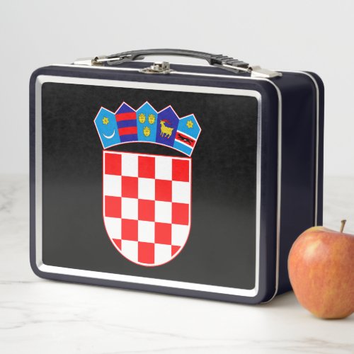 Croatia coat of arms metal lunch box