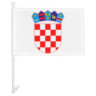Croatia Coat of Arms Patriotic Car Flag
