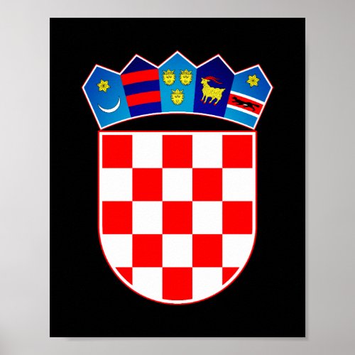 Croatia coat of arms poster