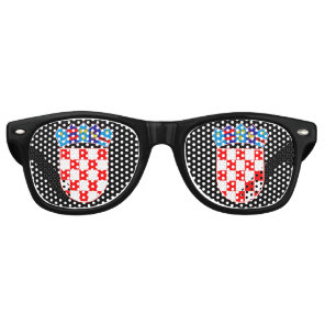 Croatia coat of arms retro sunglasses