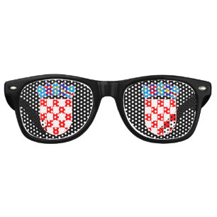 Croatia coat of arms retro sunglasses