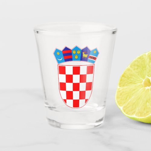 Croatia coat of arms shot glass