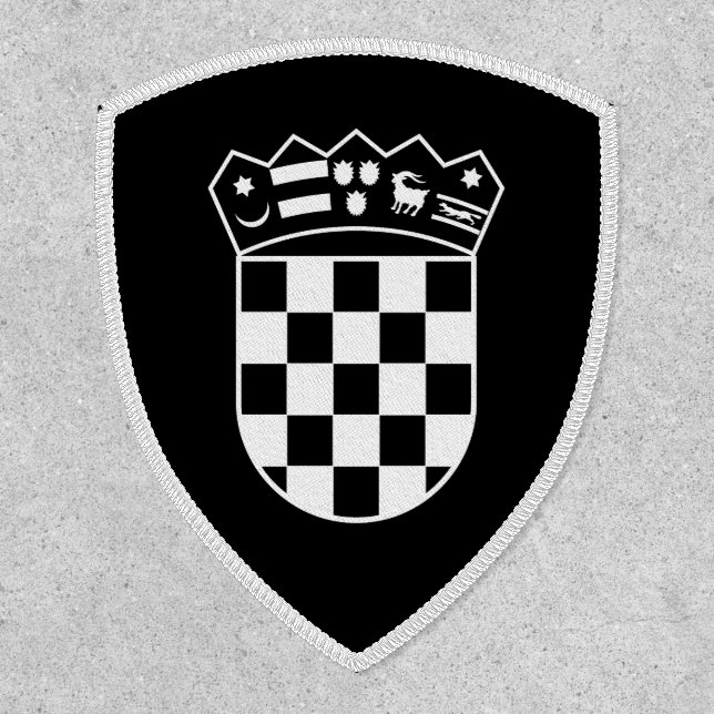 Croatia coat of arms, simple, checkerboard patch (Front)