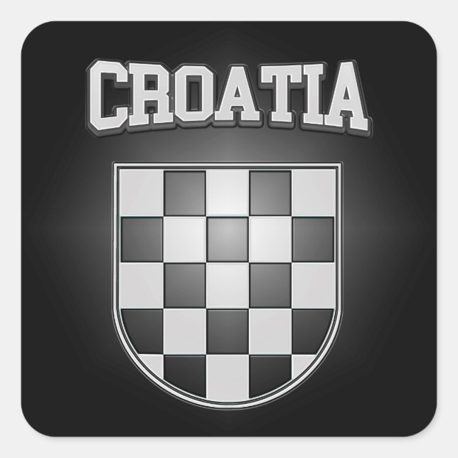 Croatia Coat of Arms Square Sticker (Front)