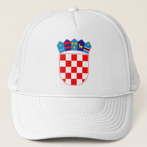 Croatia coat of arms trucker hat