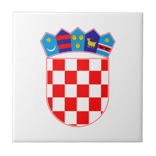 Croatia country coat arms symbol emblem flag ceramic tile