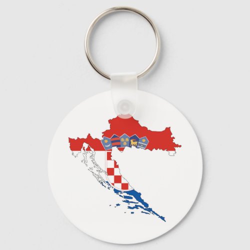 croatia country flag map shape silhouette keychain