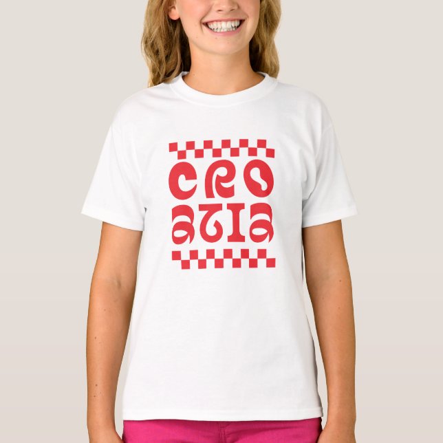 Croatia country logo design T-Shirt (Front)
