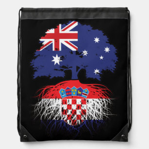 Croatia Croatian Australian Australia Tree Roots Drawstring Bag