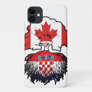 Croatia Croatian Canadian Canada Tree Roots Flag iPhone 11 Case