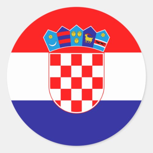 CroatiaCroatianCroat Flag Classic Round Sticker