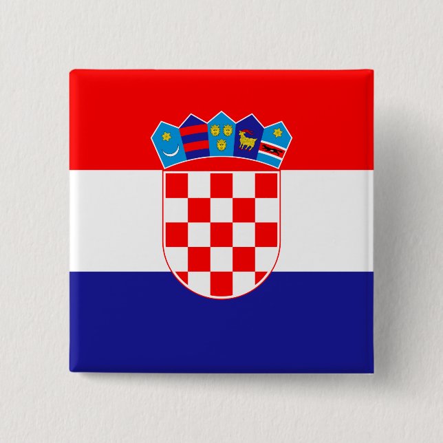 Croatia (Croatian) Flag Button (Front)