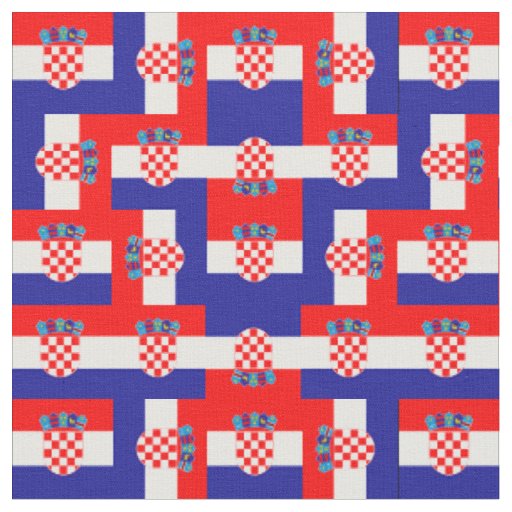 Croatia & Croatian Flag fashion, travel/sports Fabric