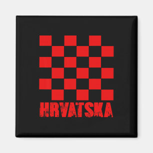 Croatia Croatian Flag Hrvatska Soccer Jersey Style Magnet