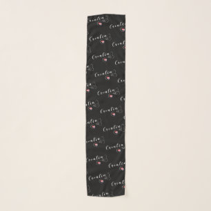 Croatia, Croatian Flag in Heart Scarf