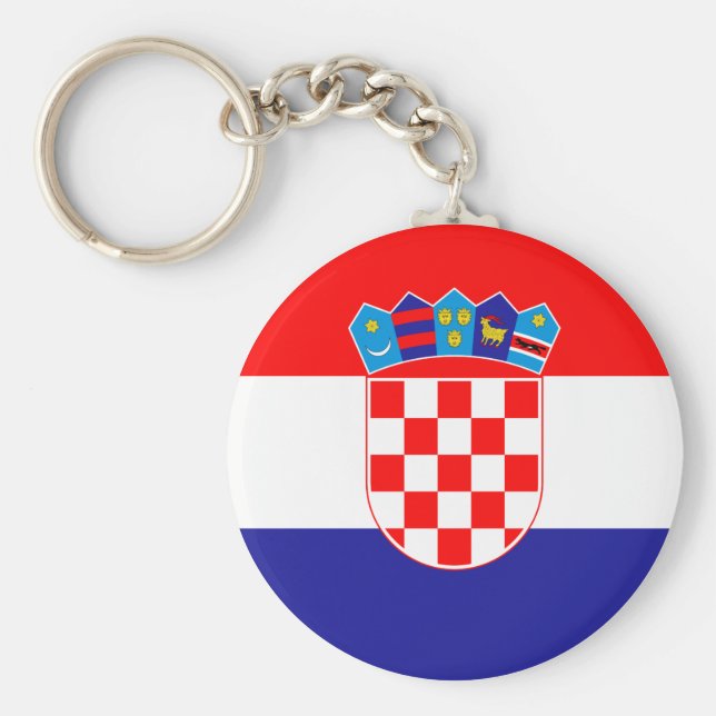 Croatia (Croatian) Flag Keychain (Front)