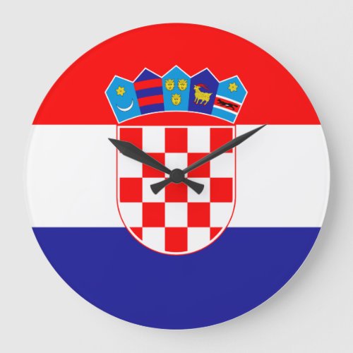 Croatia Croatian Flag Large Clock