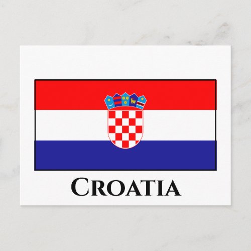 Croatia Croatian Flag Postcard