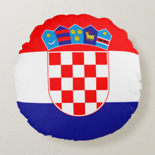 Croatia (Croatian) Flag Round Pillow
