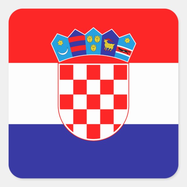 Croatia (Croatian) Flag Square Sticker (Front)