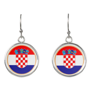 Croatia & Croatian flag trendy fashion Earrings