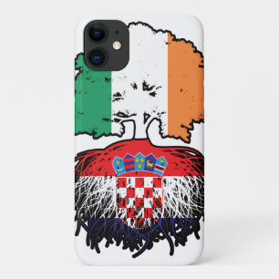 Croatia Croatian Irish Ireland Tree Roots Flag iPhone 11 Case