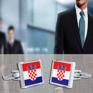 Croatia cufflinks, Croatian Flag, sports /business Cufflinks