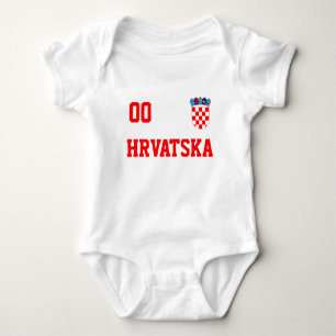 Croatia Custom Name & Number Jersey Baby Bodysuit
