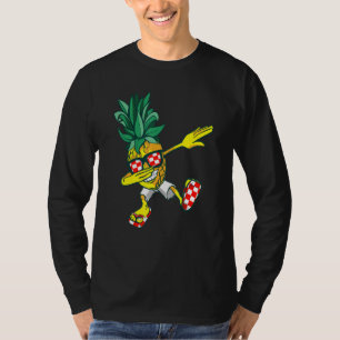 Croatia Dabbing Pineapple Hrvatska Soccer Team Cro T-Shirt