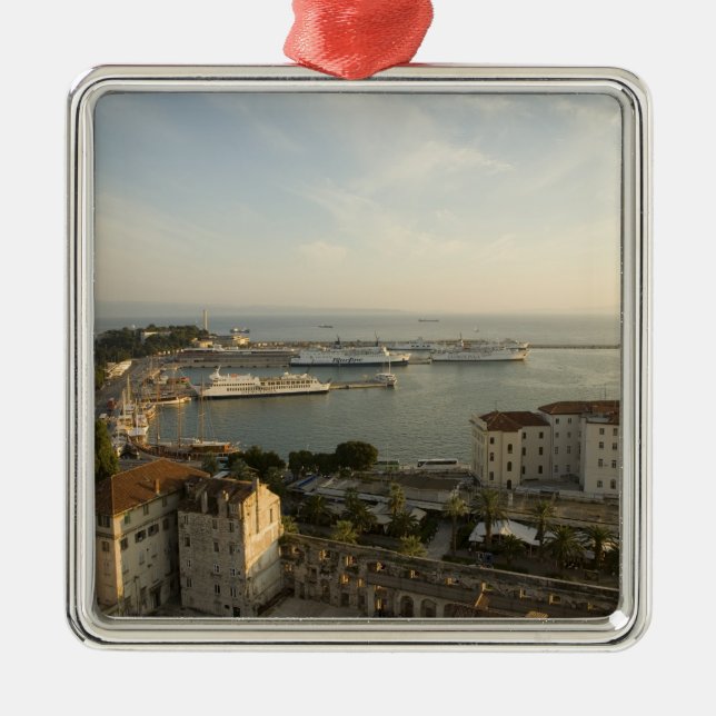 Croatia, Dalmatia, Split. View of Riva Metal Ornament (Front)