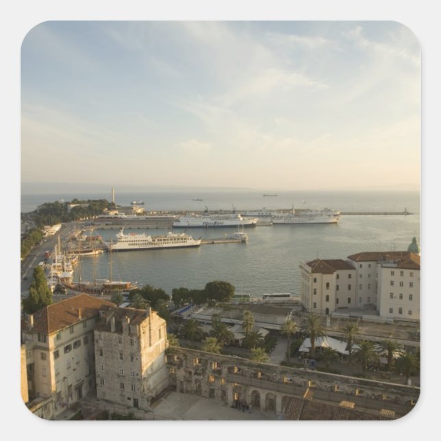 Croatia, Dalmatia, Split. View of Riva Square Sticker (Front)