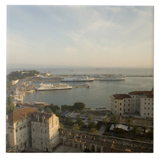 Croatia, Dalmatia, Split. View of Riva Tile (Front)