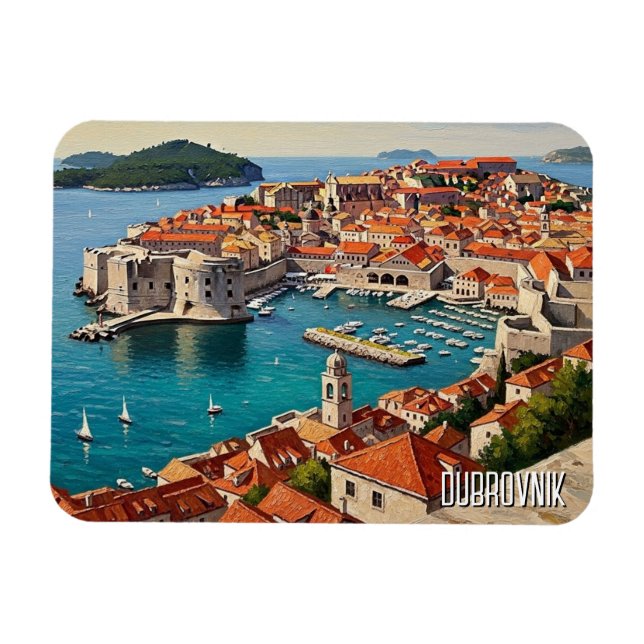 Croatia Dubrovnik Travel Magnet (Horizontal)