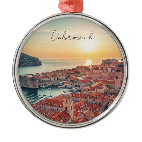 Croatia Dubrovnik Travel Metal Ornament
