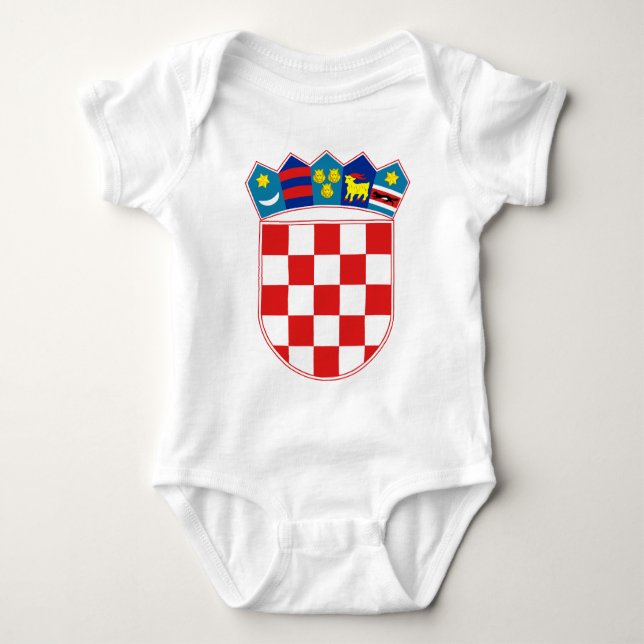 croatia emblem baby bodysuit (Front)