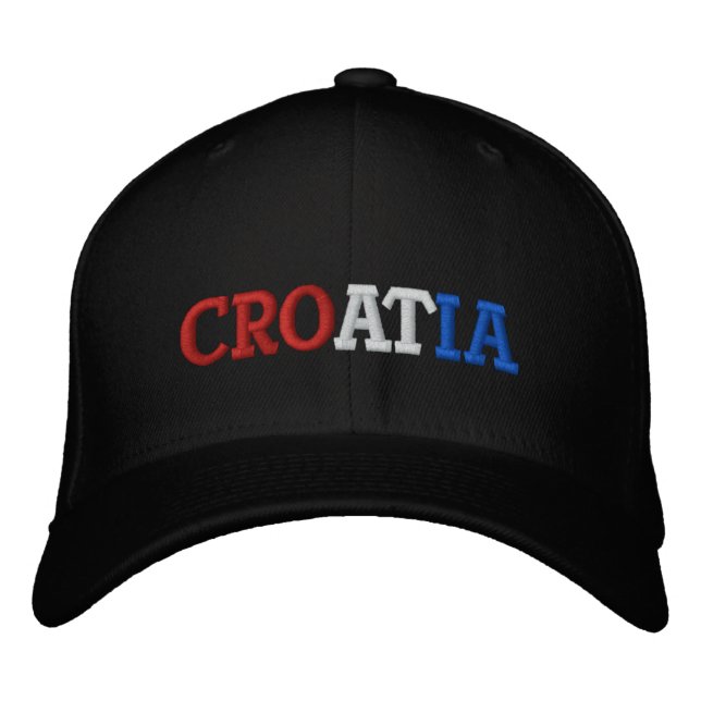 Croatia Embroidered Baseball Hat (Front)